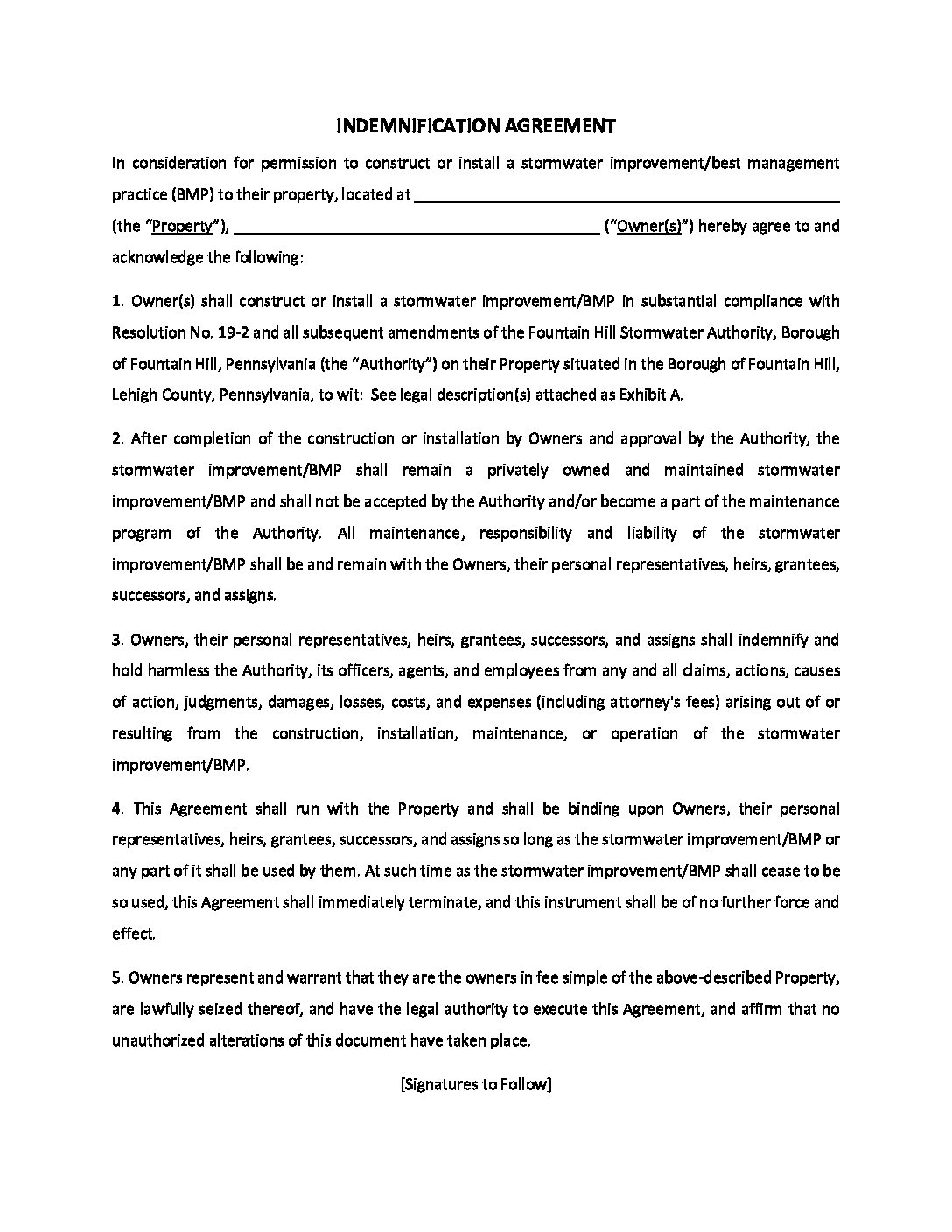 Thumbnail of the first page of 'Indemnification-Agreement'